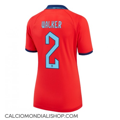Maglie da calcio Inghilterra Kyle Walker #2 Seconda Maglia Femminile Mondiali 2022 Manica Corta